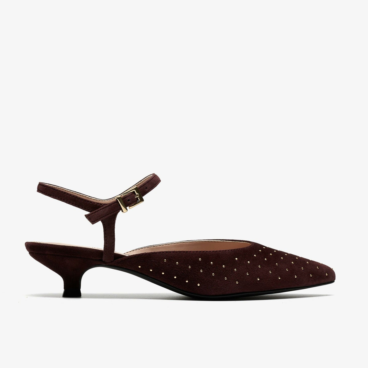 Clarks Pisa Stud Brown Suede