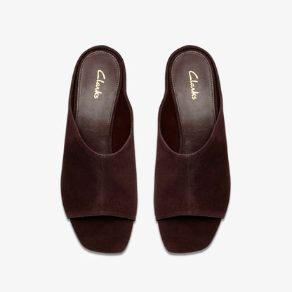 Clarks Siray Mule Dark Brown Suede
