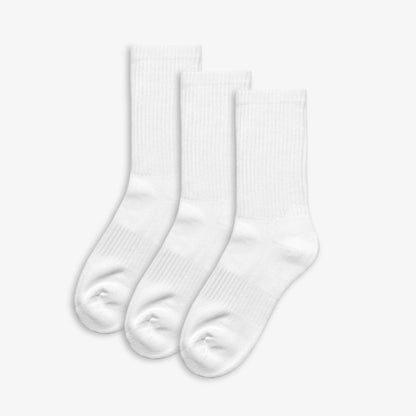 Clarks School Socks Junior Size 4-6.5 White