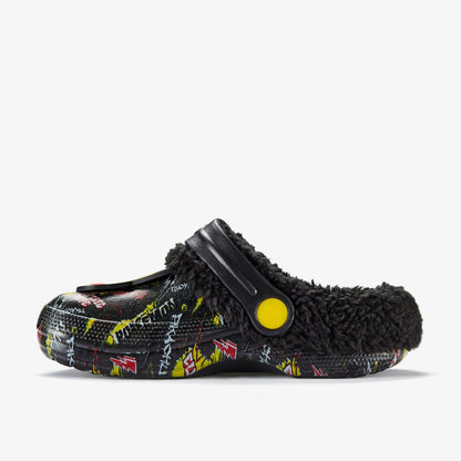 Clarks Pika Clog Warm Lined Kid Black Combination
