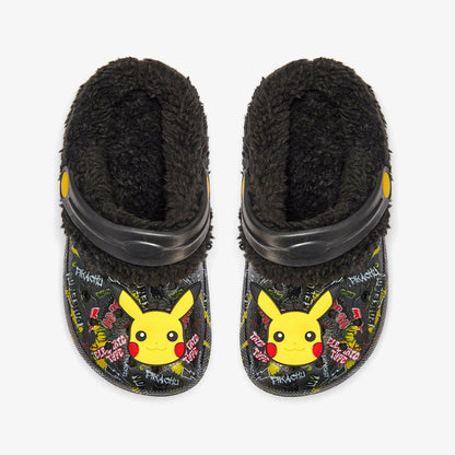 Clarks Pika Clog Warm Lined Kid Black Combination