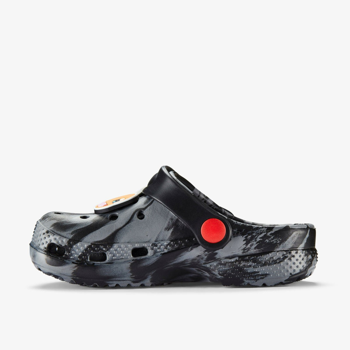 Clarks Poke Badge Clog Kid Grey Combination