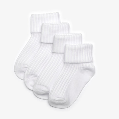 Clarks White Socks 4 Pack 6-12 Months White