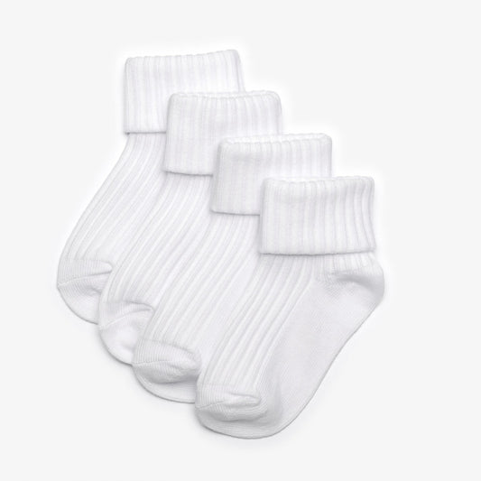 Clarks White Socks 4 Pack 6-12 Months White