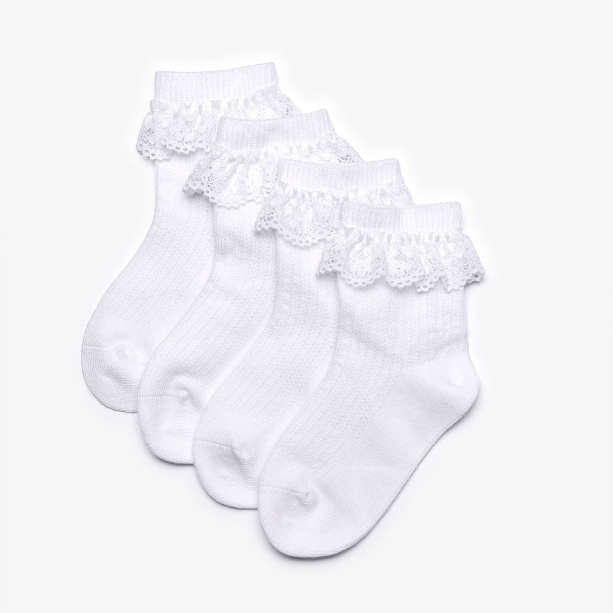 Clarks Frilly Socks White 4 Pack 1-2 Years White