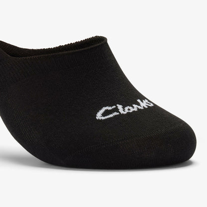 Clarks Sock Liners 3 Pack Size 6-11 Black Black