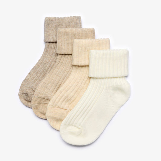 Clarks Beige Socks 4 Pack 6-12 months Beige Combination