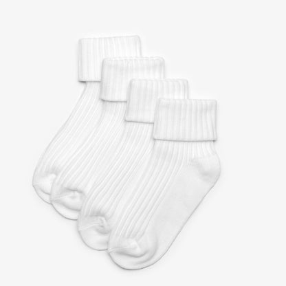 Clarks White Socks 4 Pack 1 - 2 Years White