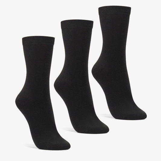 Clarks 3 Pack Socks Size 2-8 Black Black