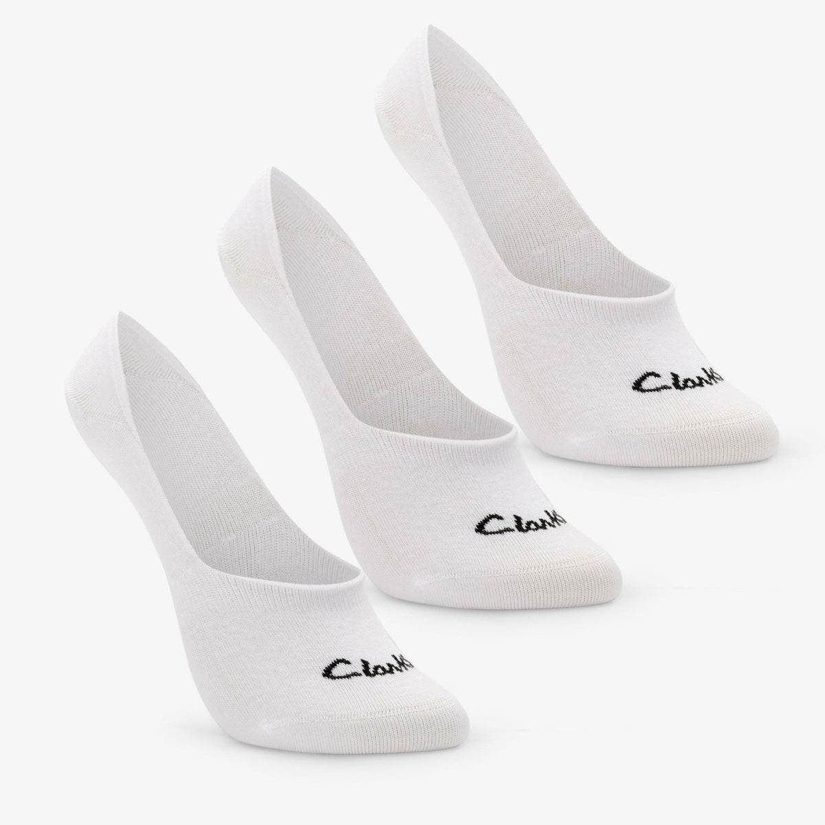 Clarks Sock Liners 3 Pack Size 2-8 White