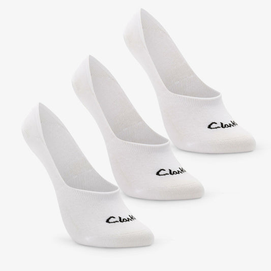 Clarks Sock Liners 3 Pack Size 2-8 White