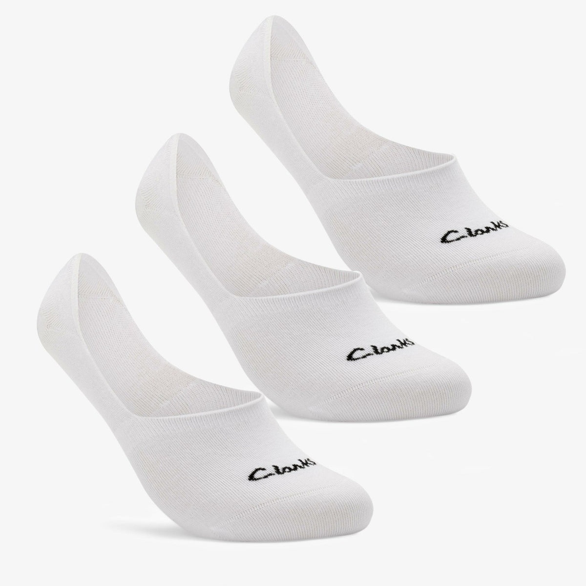 Clarks Sock Liners 3 Pack Size 6-11 White